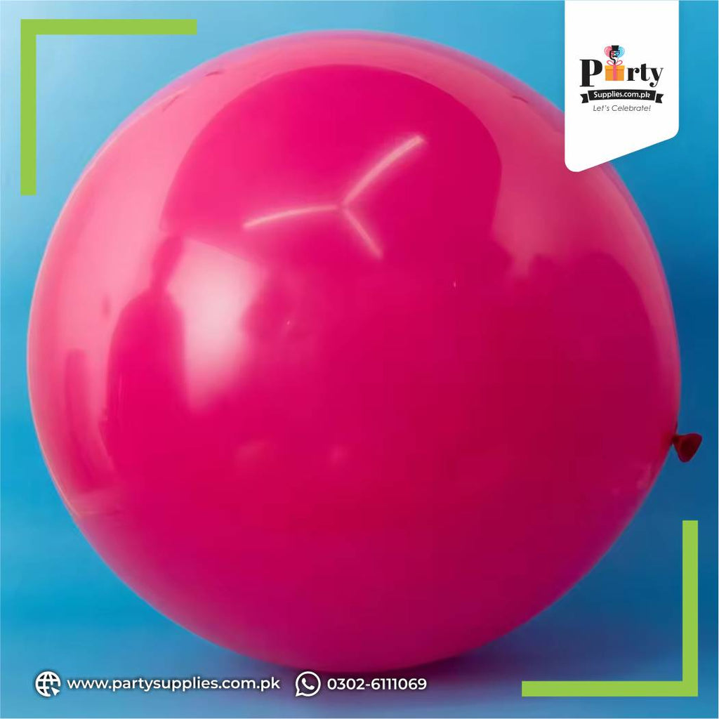 Pink color large latex balloon