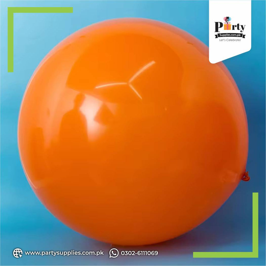 Orange color large latex balloon for decoration