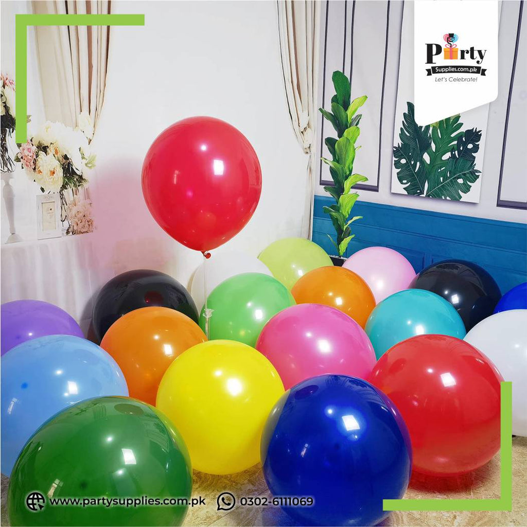 18-Inch Plain Latex Balloon – Big Size Party Balloon