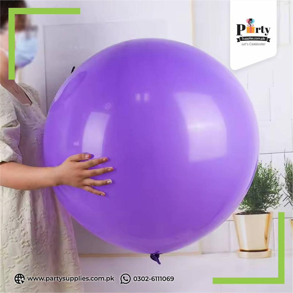 Big size 36-Inch Plain Purple Latex Balloon -Big Size Balloon 