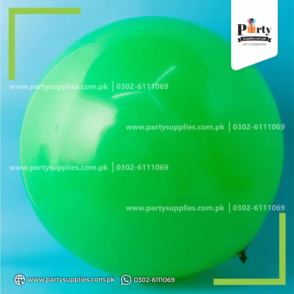 Green Color 18-Inch Plain Latex Balloon 