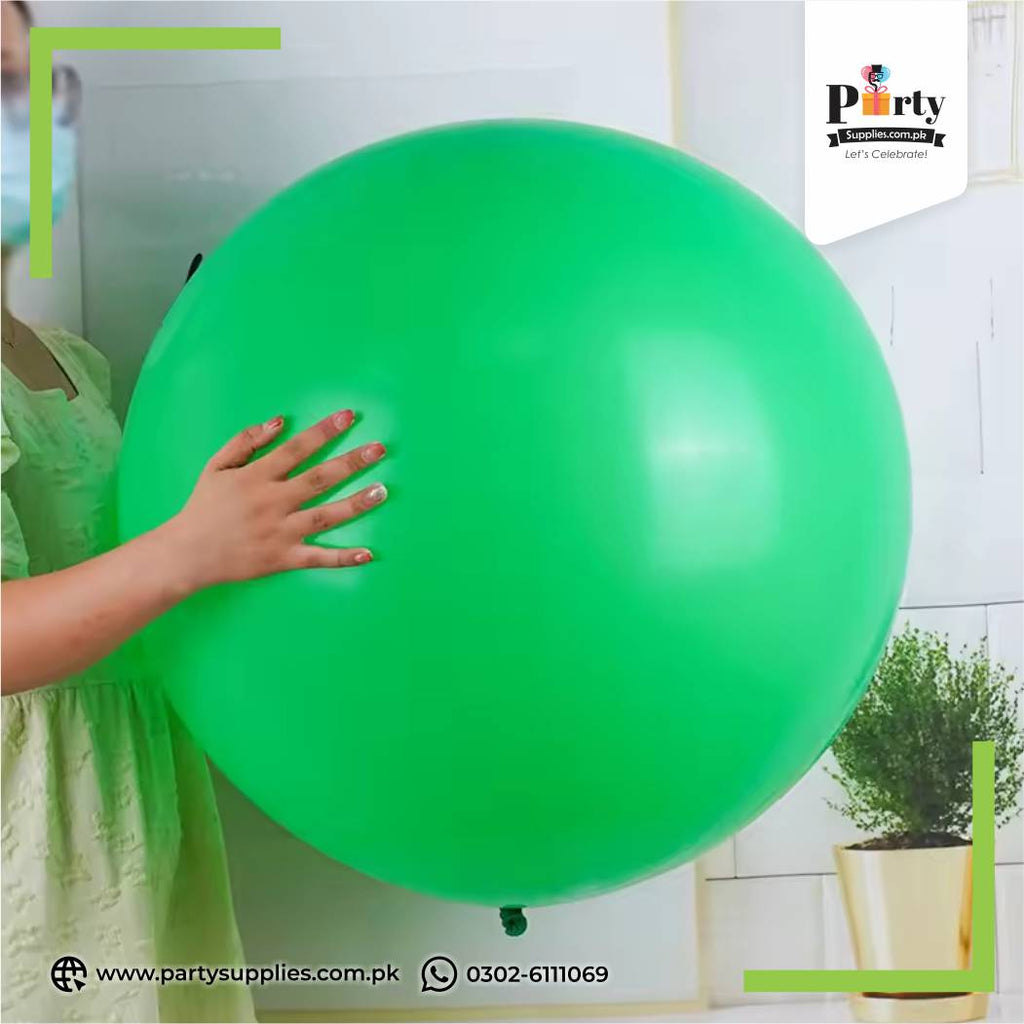 Green Color 36-Inch Plain Latex Balloon -Big Size Balloon 