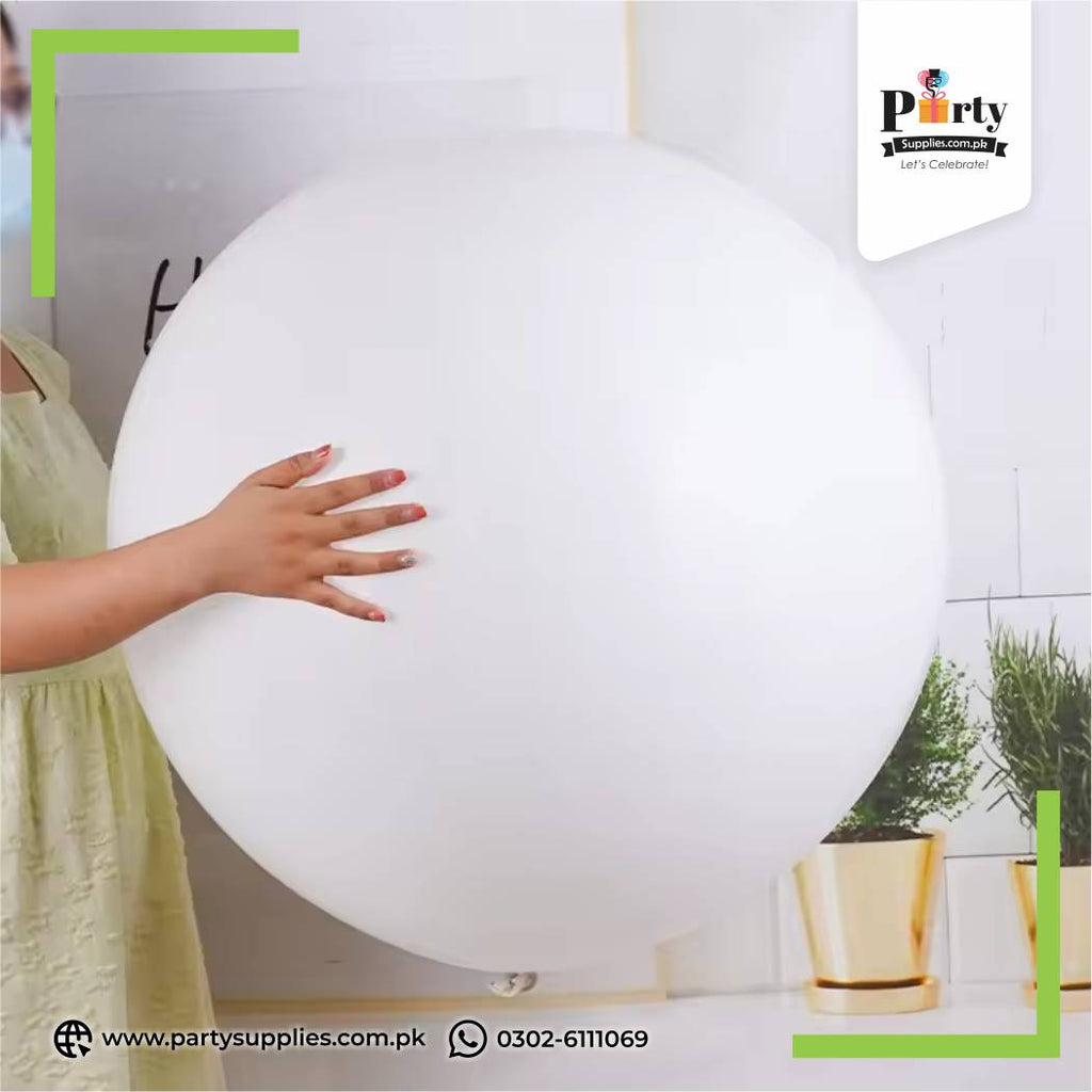 36 inches white jambo latex balloon