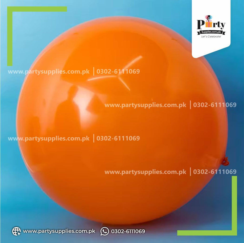 Orange color large latex balloon for decoration