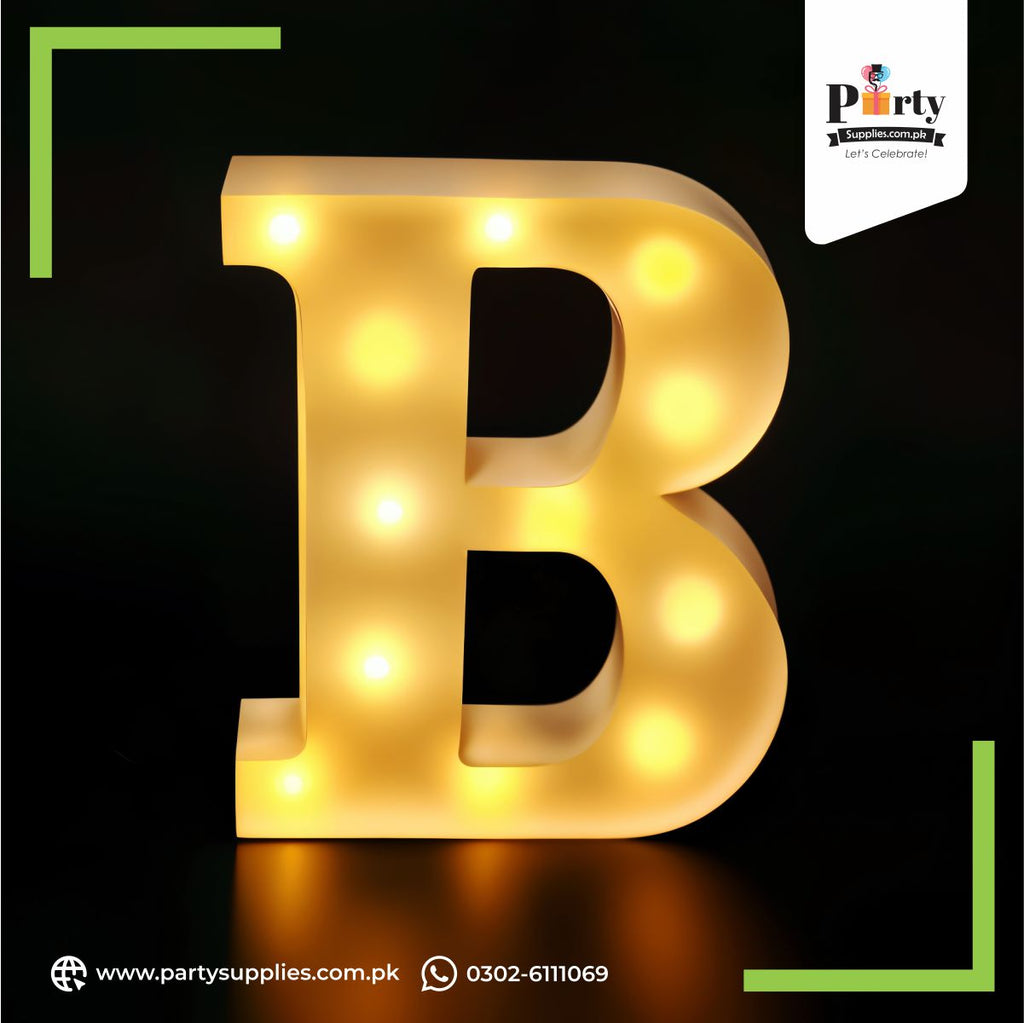 B lighting letter