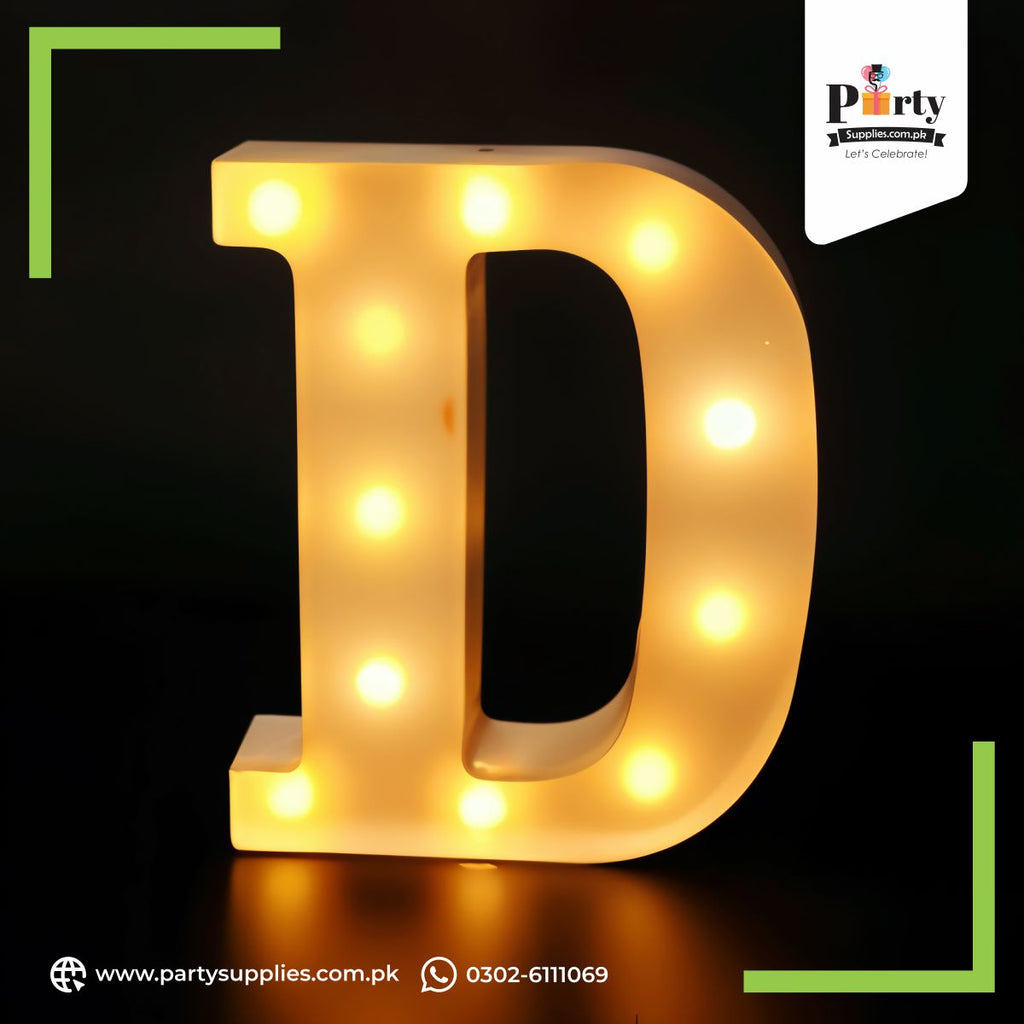 Led lighting letter D