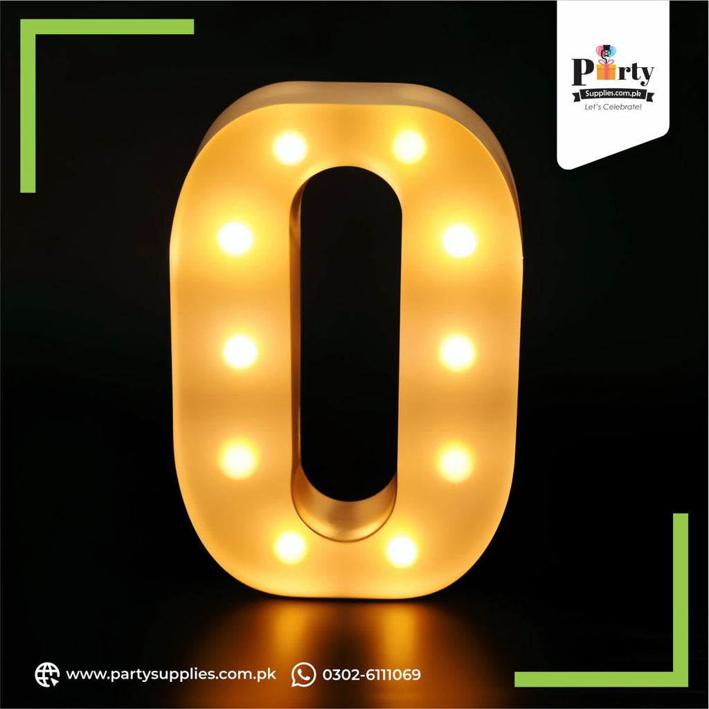 LED light letter 0