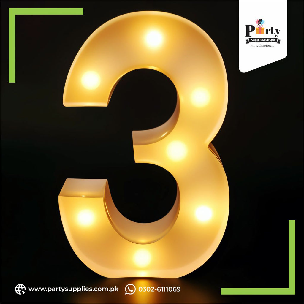 LED Number 3 Letter