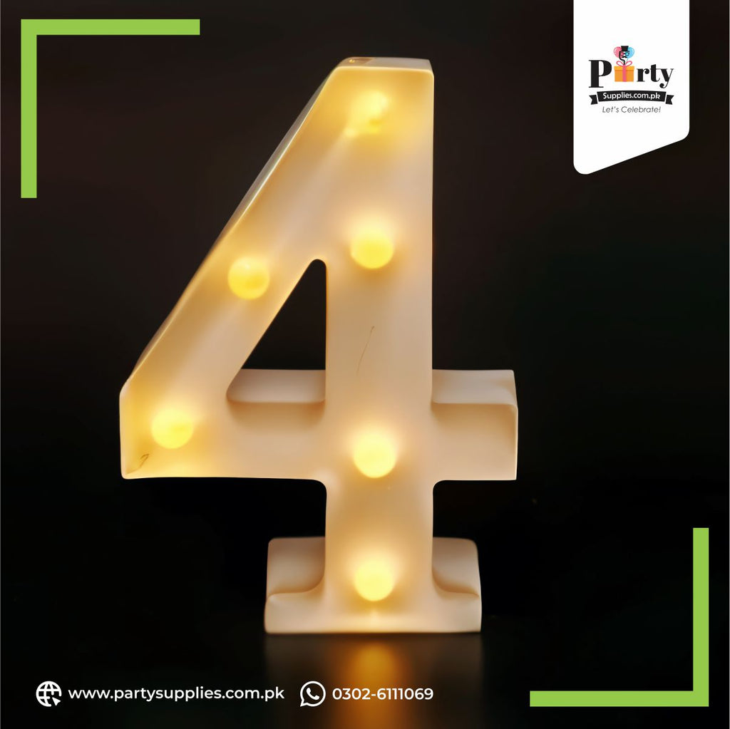 LED 4 Number Letter