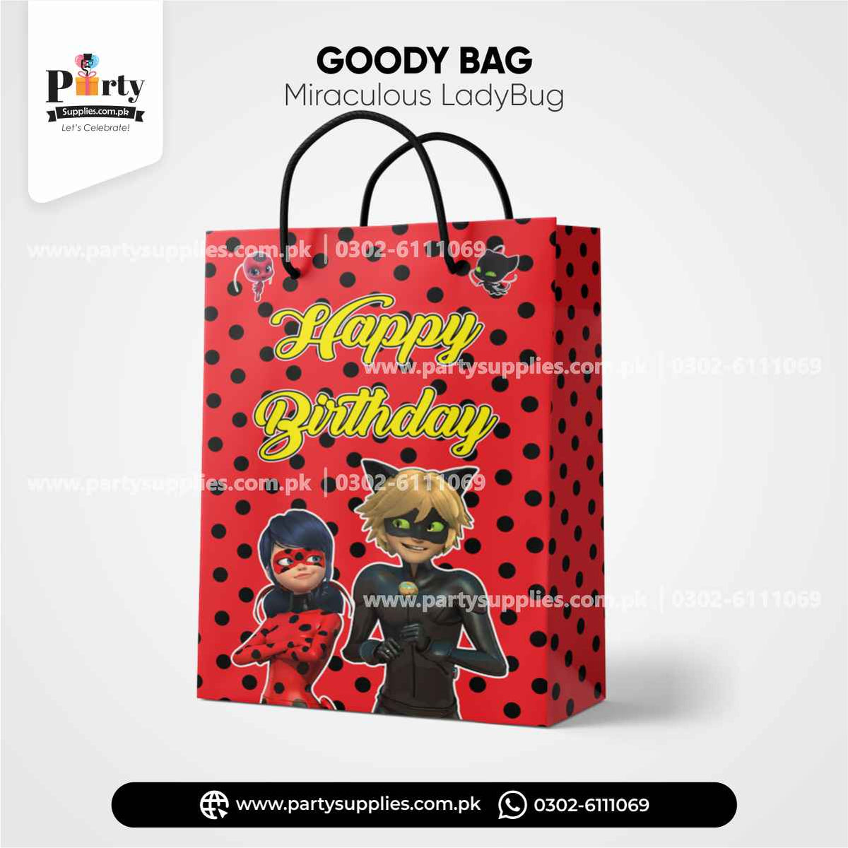 Lady Bug Theme  Goody Bags / Favor Bags for Birthday Party Decorations