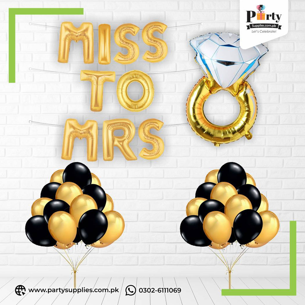 Miss to Mrs foil balloons set 