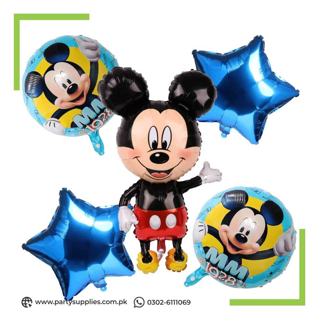 Mickey Mouse Shape Birthday Party Foil Balloons Set