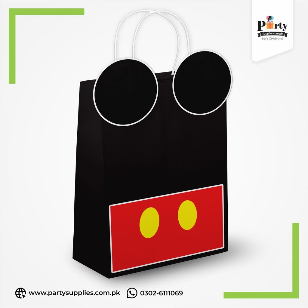 Mickey Mouse Theme Goody Bags | Birthday Party Favor Bags 