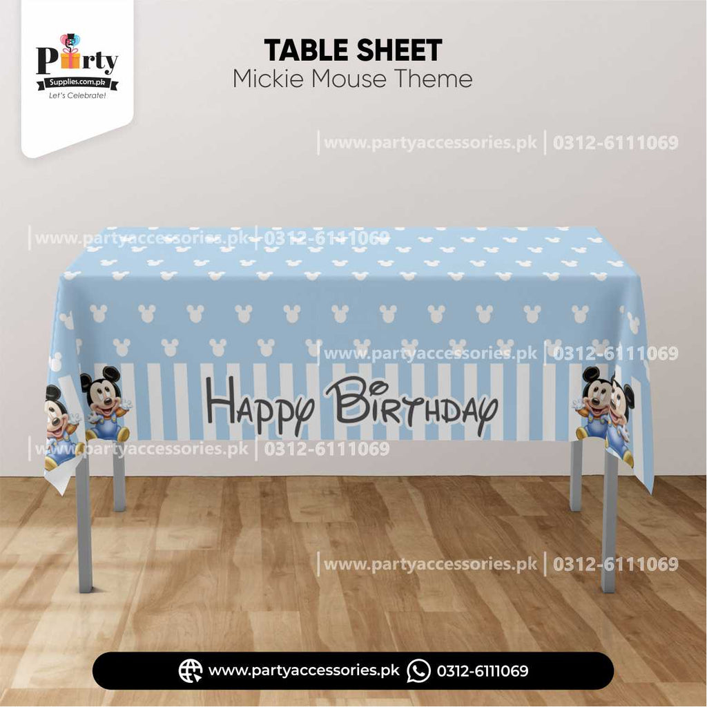 Mickey Mouse Theme Table Cover for Birthday Table Decoration
