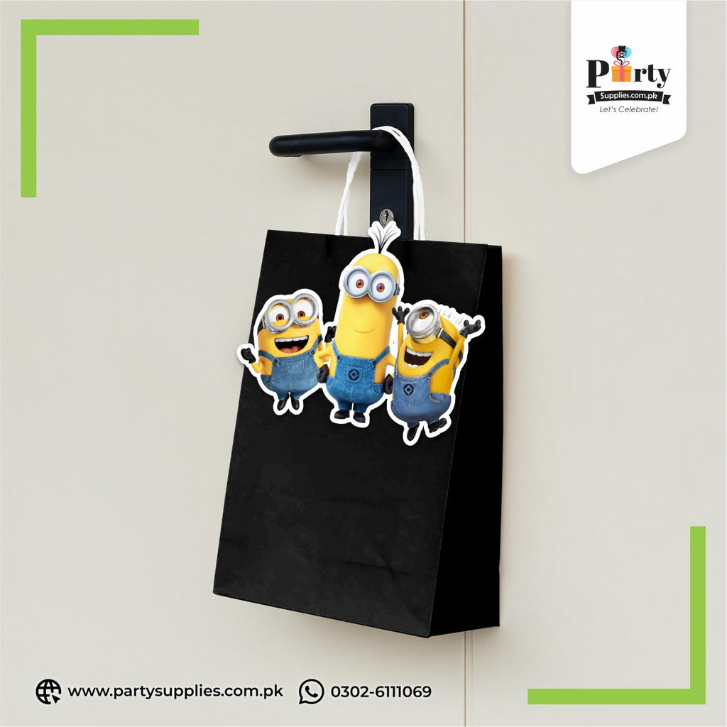 Minion Theme Cutout Goody Bags for Birthday Party Decoration