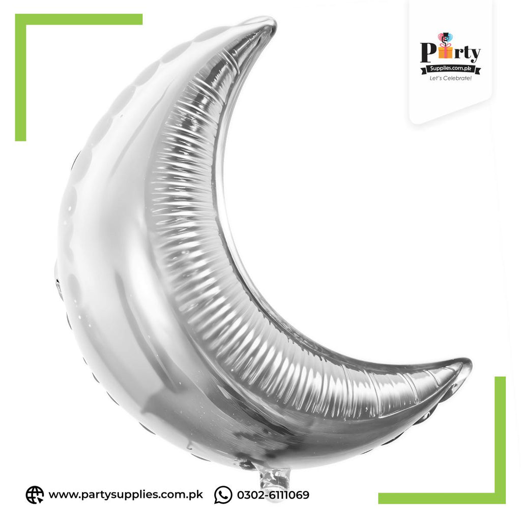 Silver Moon Foil Balloon