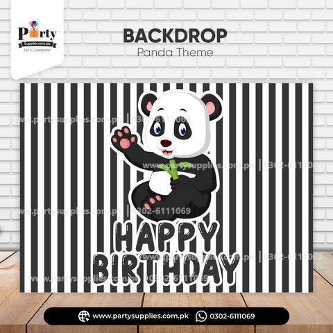 Panda Boy Theme Birthday Party Backdrop for Wall Decorations