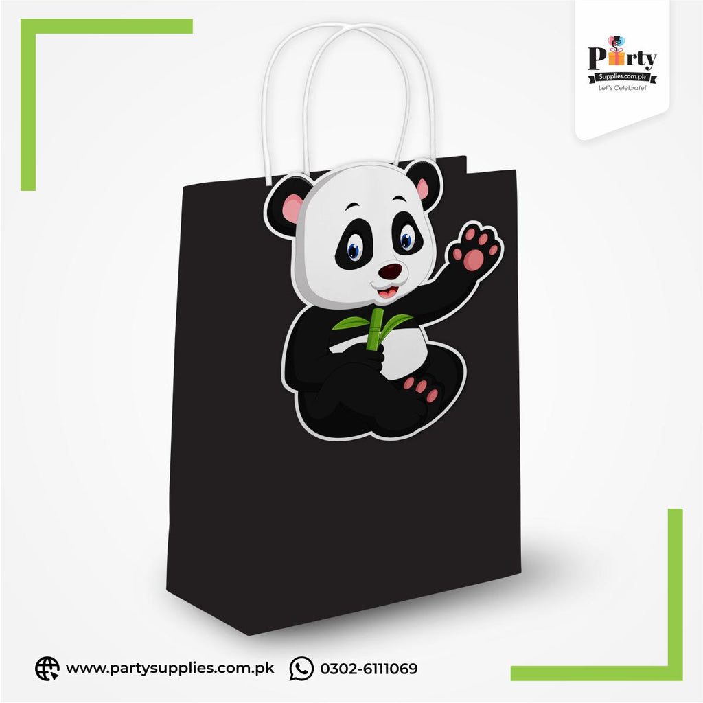 Panda Theme Cutout Goody Bag for  Birthday Decoration