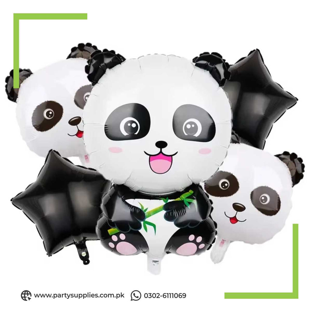 Panda Character Birthday Party Exclusive Foil Balloons Set