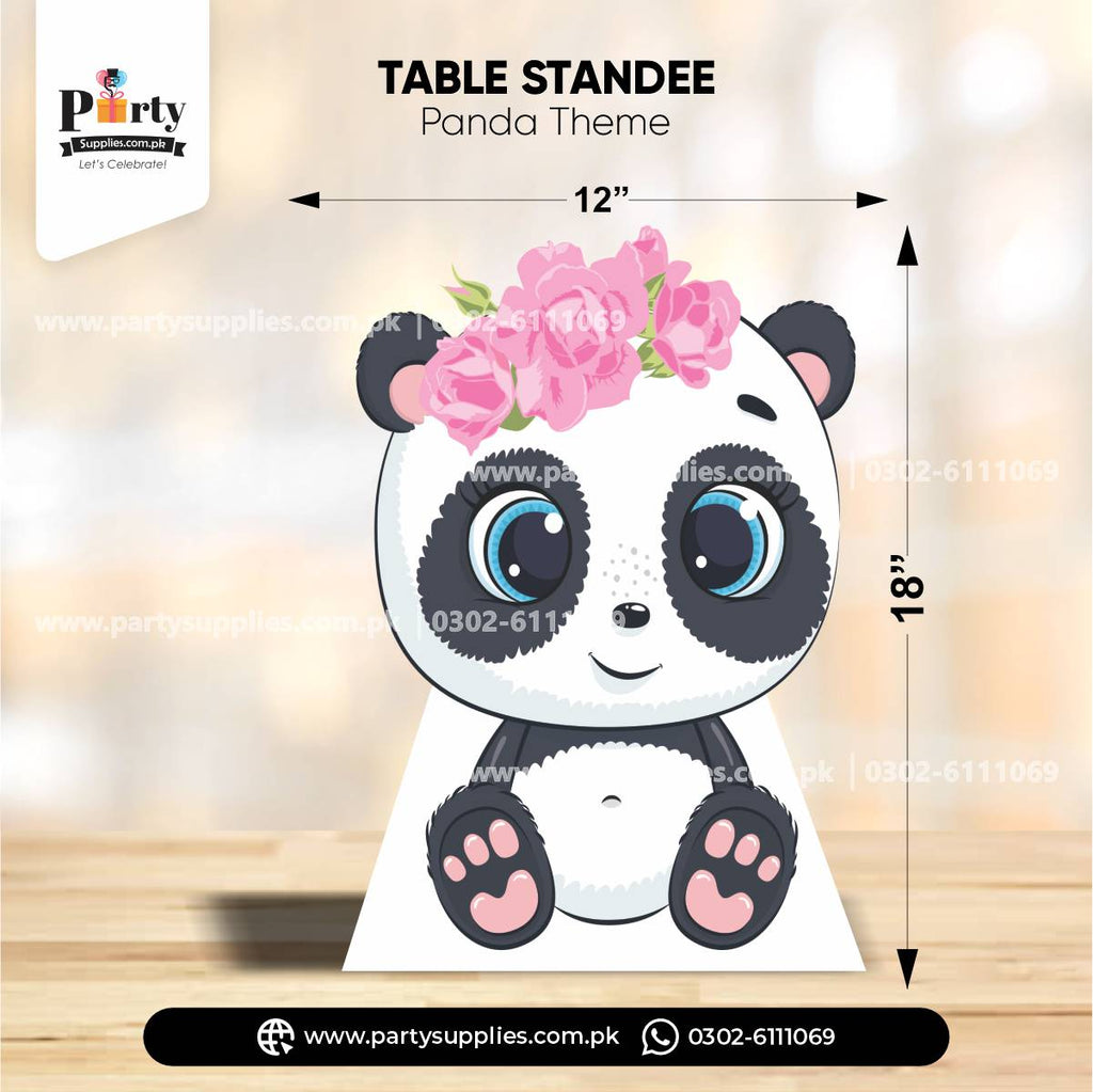 Standing Character Cutouts for Birthday Party Decoration in Panda Girl Theme 