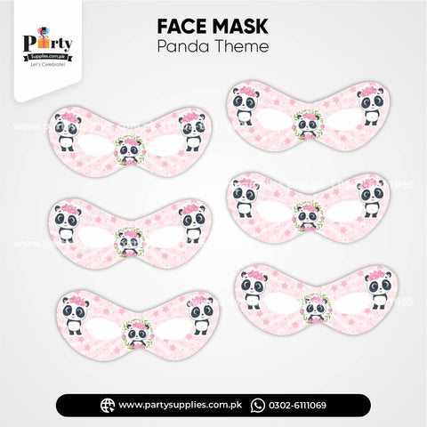 Panda Girl Theme Kid's Eye Masks for Birthday Celebration 