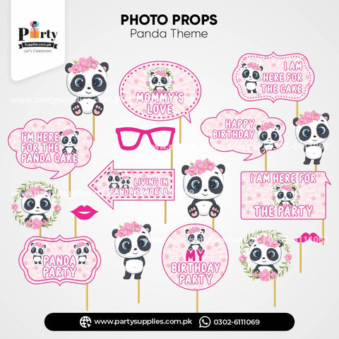 Panda Girl Theme Party Props Set birthday Celebration