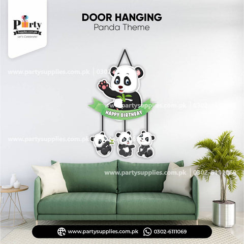 Panda Boy Theme Wall Hanging for Birthday Decorations