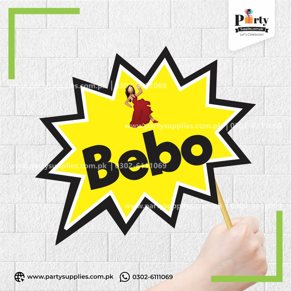 Bebo Funny party photo prop for celebration