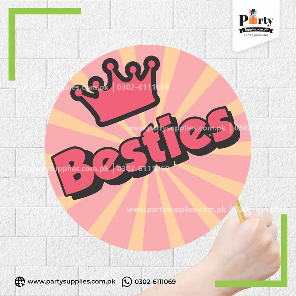 "Besties" Party Photo Prop – Funny Celebration Photobooth Accessory