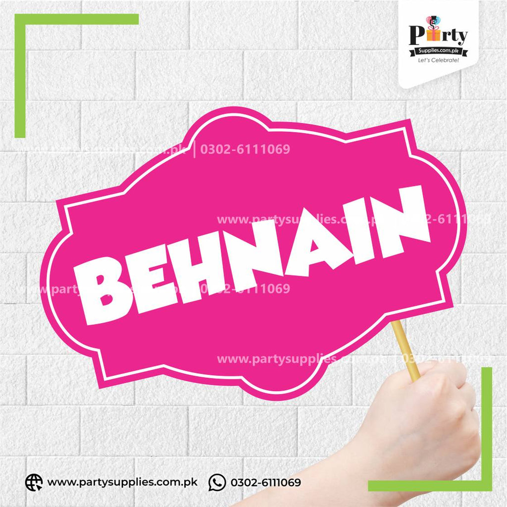 "Behnain" Party Photo Prop – Funny Celebration Photobooth Accessory