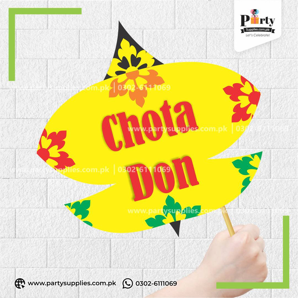 "Chota Don" Party Photo Prop – Funny Kids Celebration Photobooth Accessory
