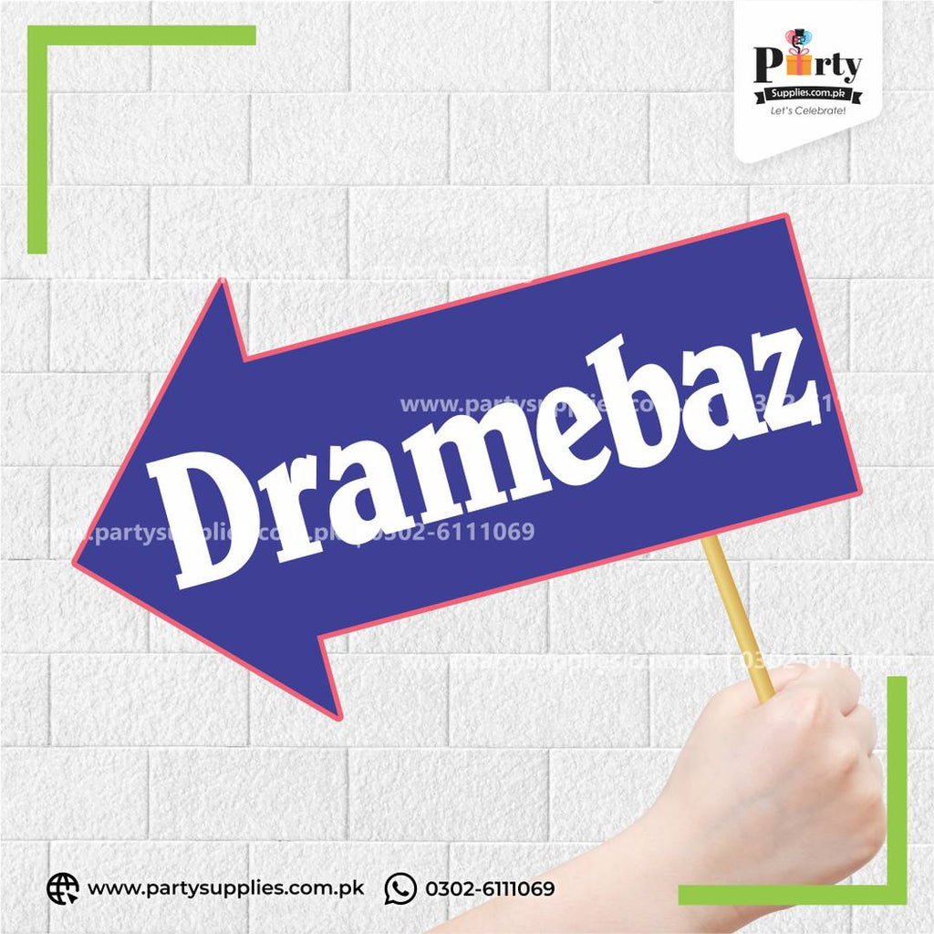 "Dramebaz" Funny Party Photo Prop – Fun Celebration Photobooth Accessory