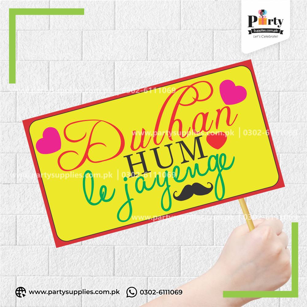 "Dulhan Hum Le Jayenge" Funny Party Photo Prop – Fun Celebration Photobooth Accessory