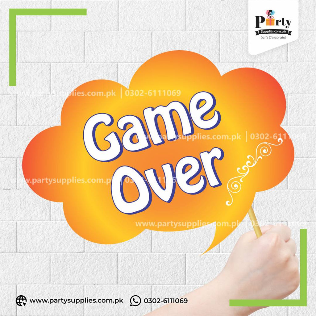 "Game Over" Funny Party Photo Prop – Wedding & Bachelor Party Photobooth Accessory