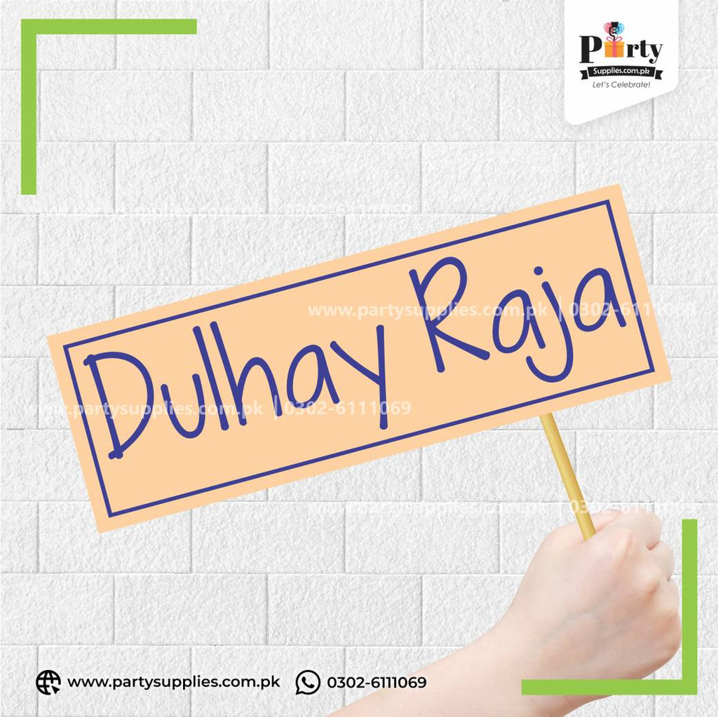 "Dulhay Raja" Funny Party Photo Prop – Wedding Photobooth Accessory