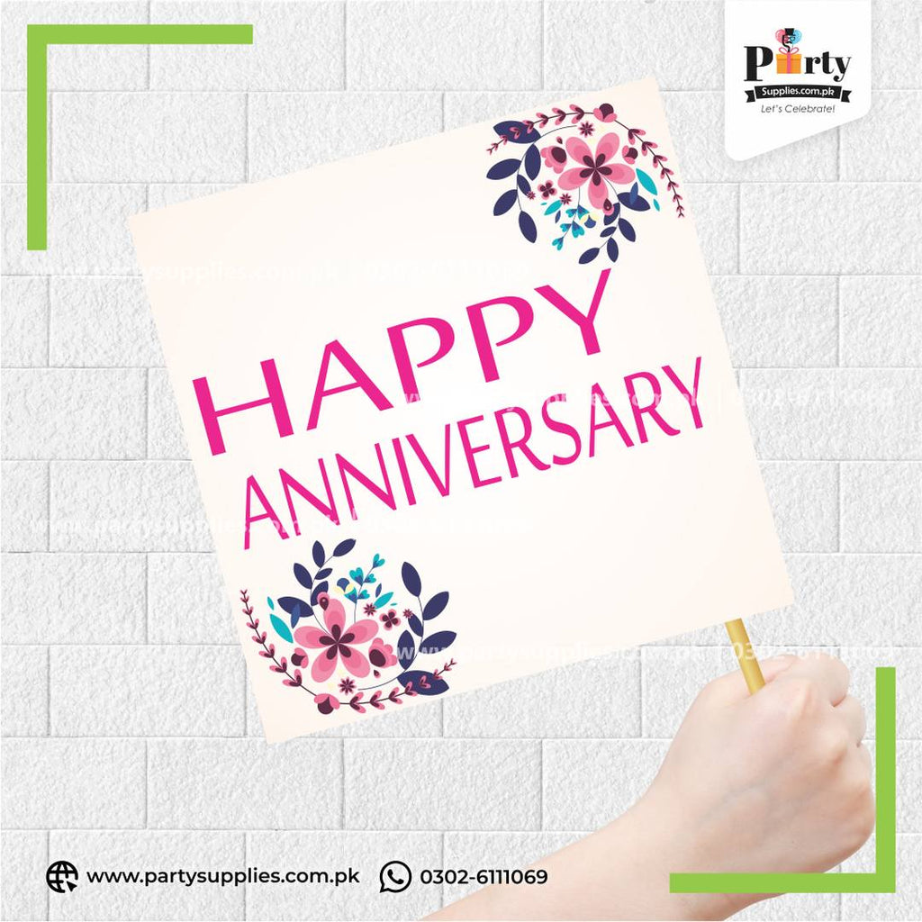 “Happy Anniversary” Party Photo Prop – Wedding & Anniversary Photobooth Accessory
