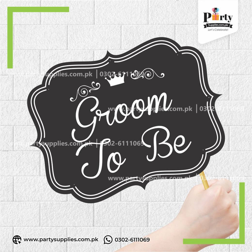 “Groom to Be” Printed Party Photo Prop – Wedding Photobooth Accessory