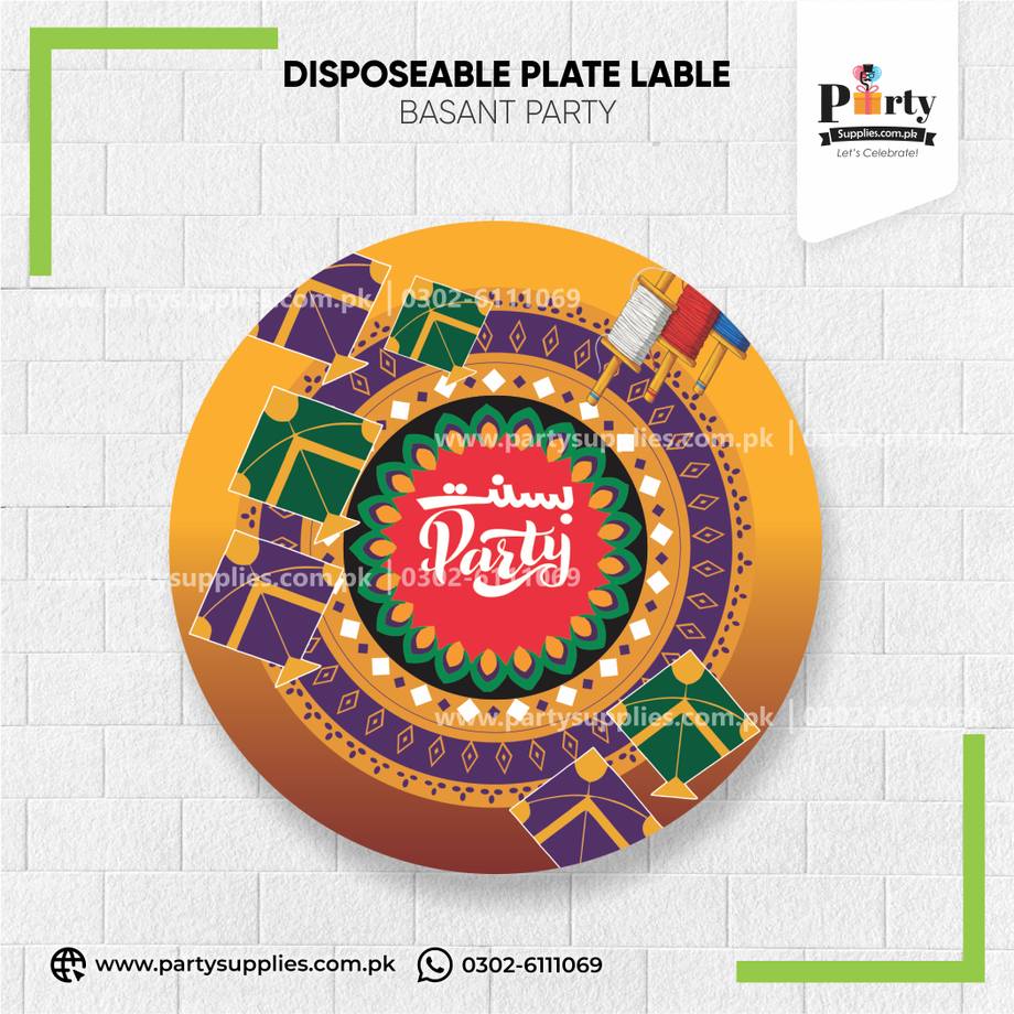 Basant Design Plates Labels