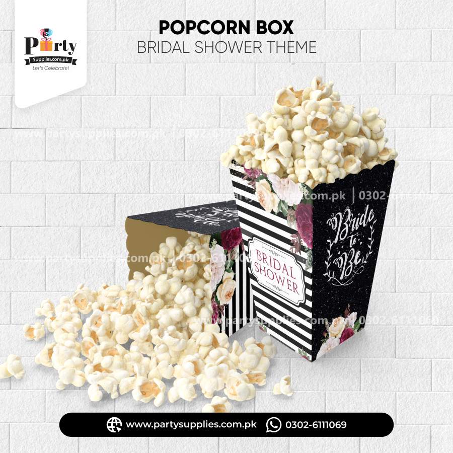 Bridal Shower party decoration popcorn boxes