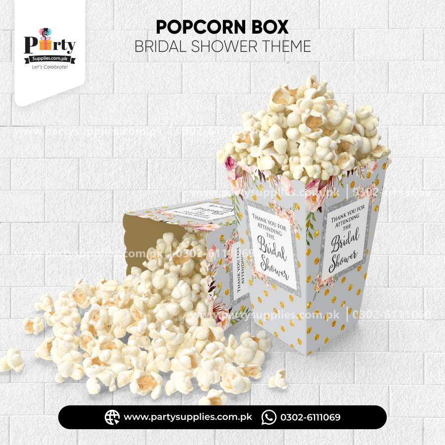 Bridal Shower Party Snack Popcorn Holders Boxes