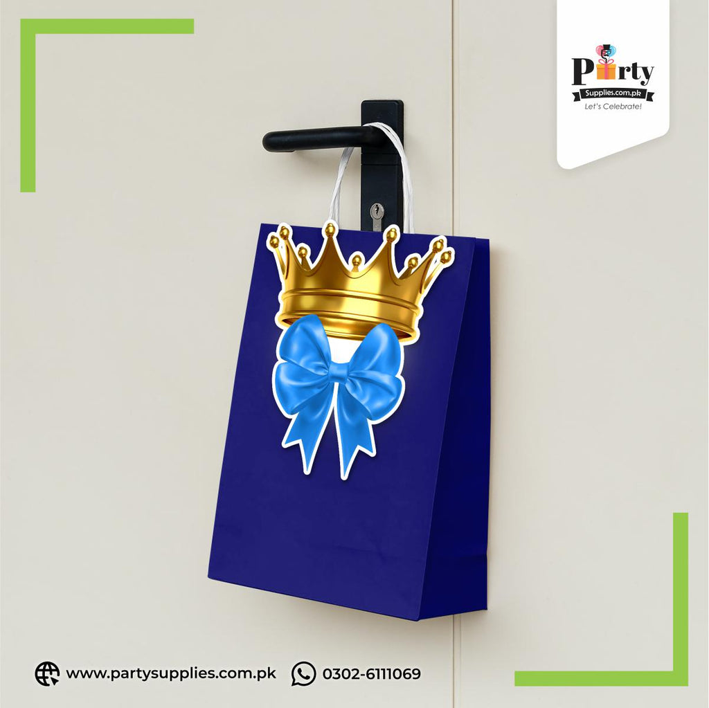 Prince Theme Goody Bags | Birthday Party Favor Bags 6 pcs Pack