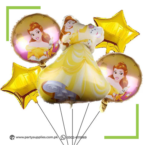 Belle Princess Birthday Party Celebration Foil Balloons Set