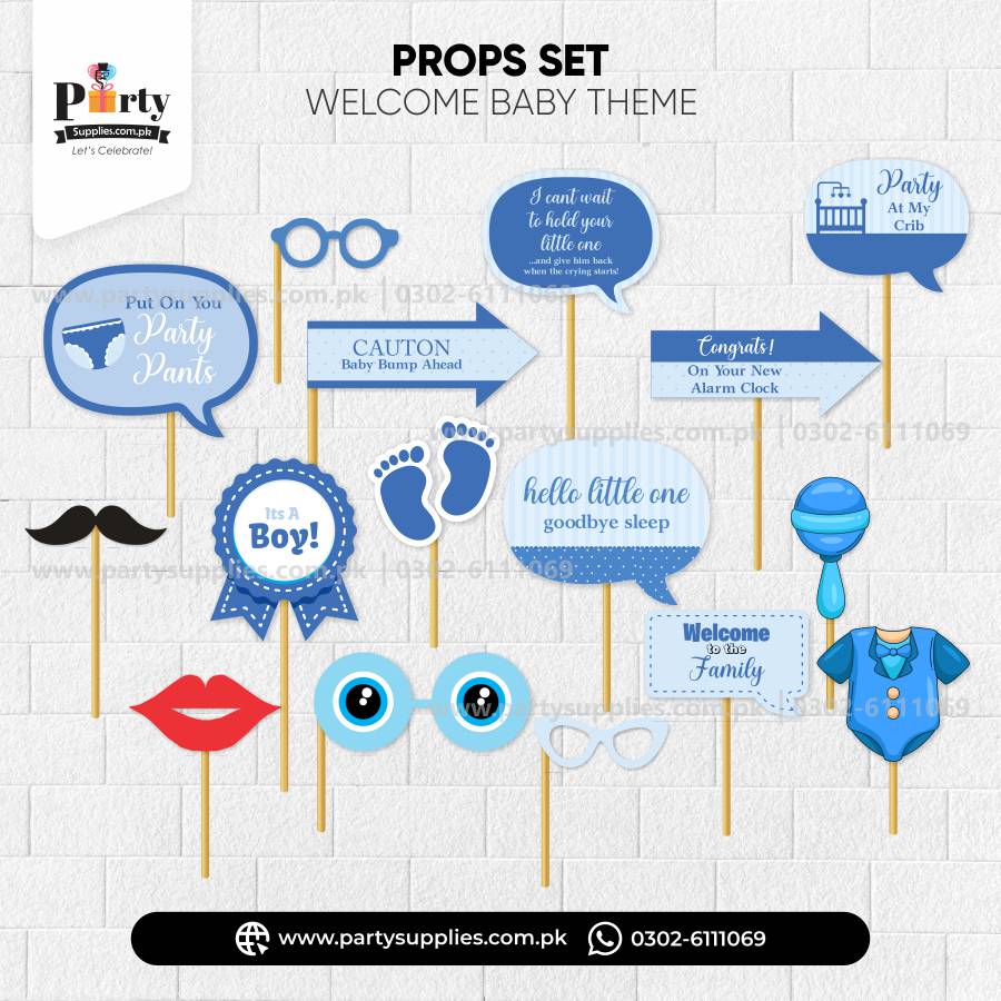 Props set for Baby shower theme party | Celebration