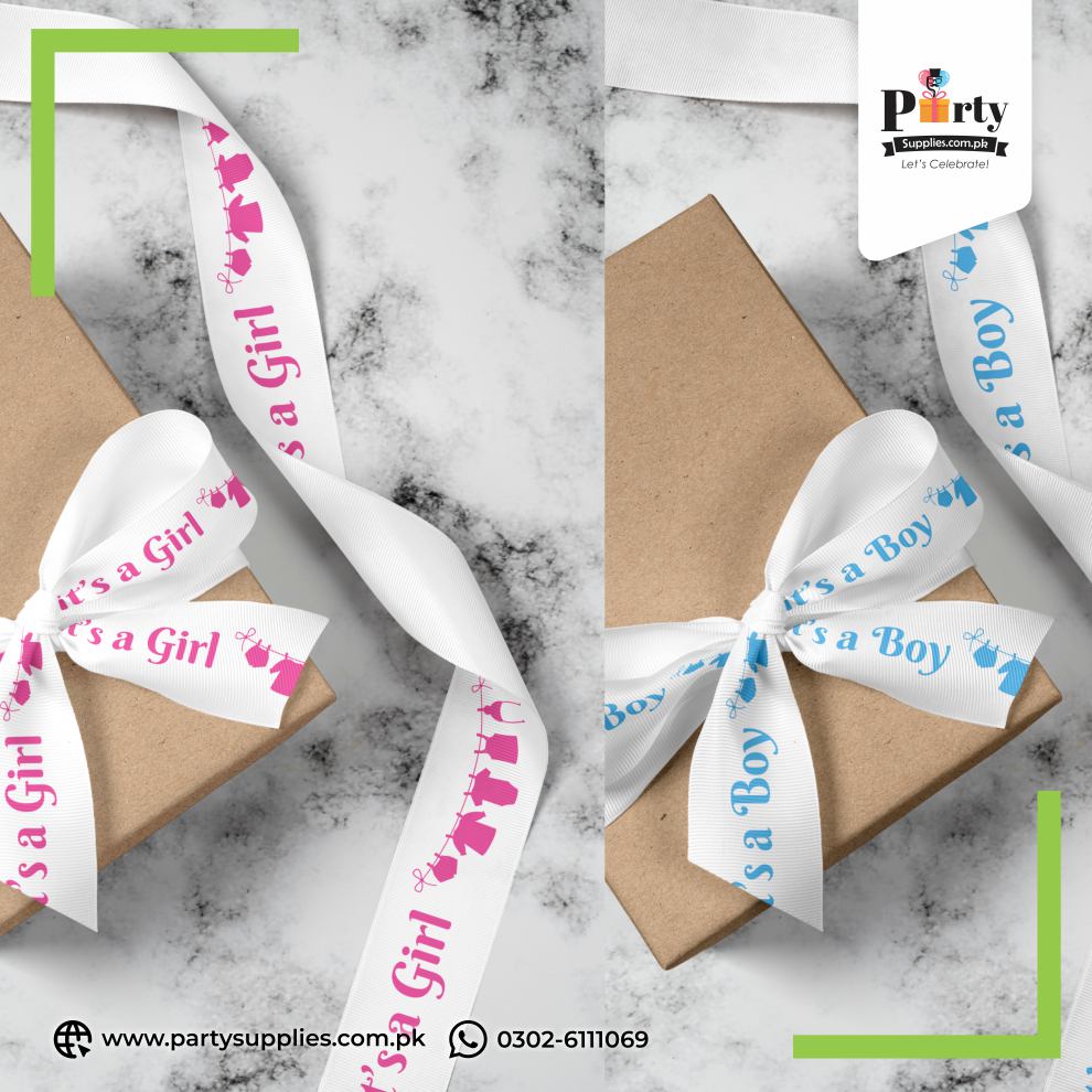 Its a Boy & Its a Girl Printed Ribbon | Perfect for Gender Reveal Celebration | 30 feet