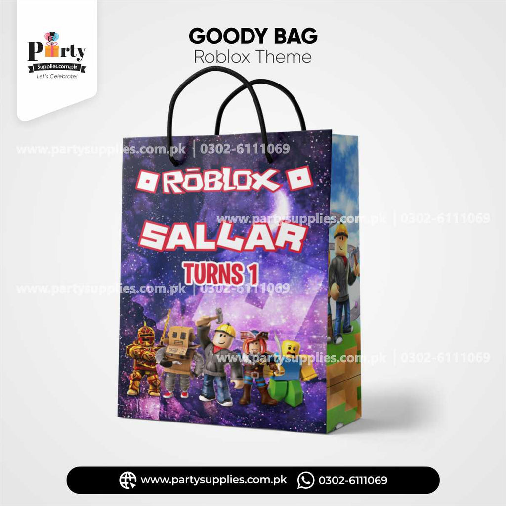 Roblox Boy Theme Favor / Goody Bags for Birthday Decorations