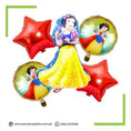 Snow White Theme Birthday Party Celebration Foil Balloons Set of 5 pcs