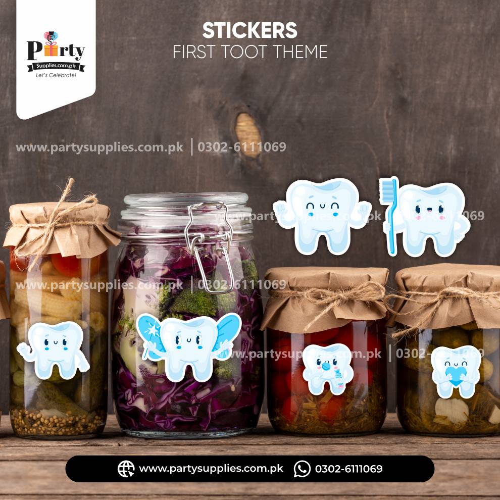 First tooth theme cutout stickers for decoraion 