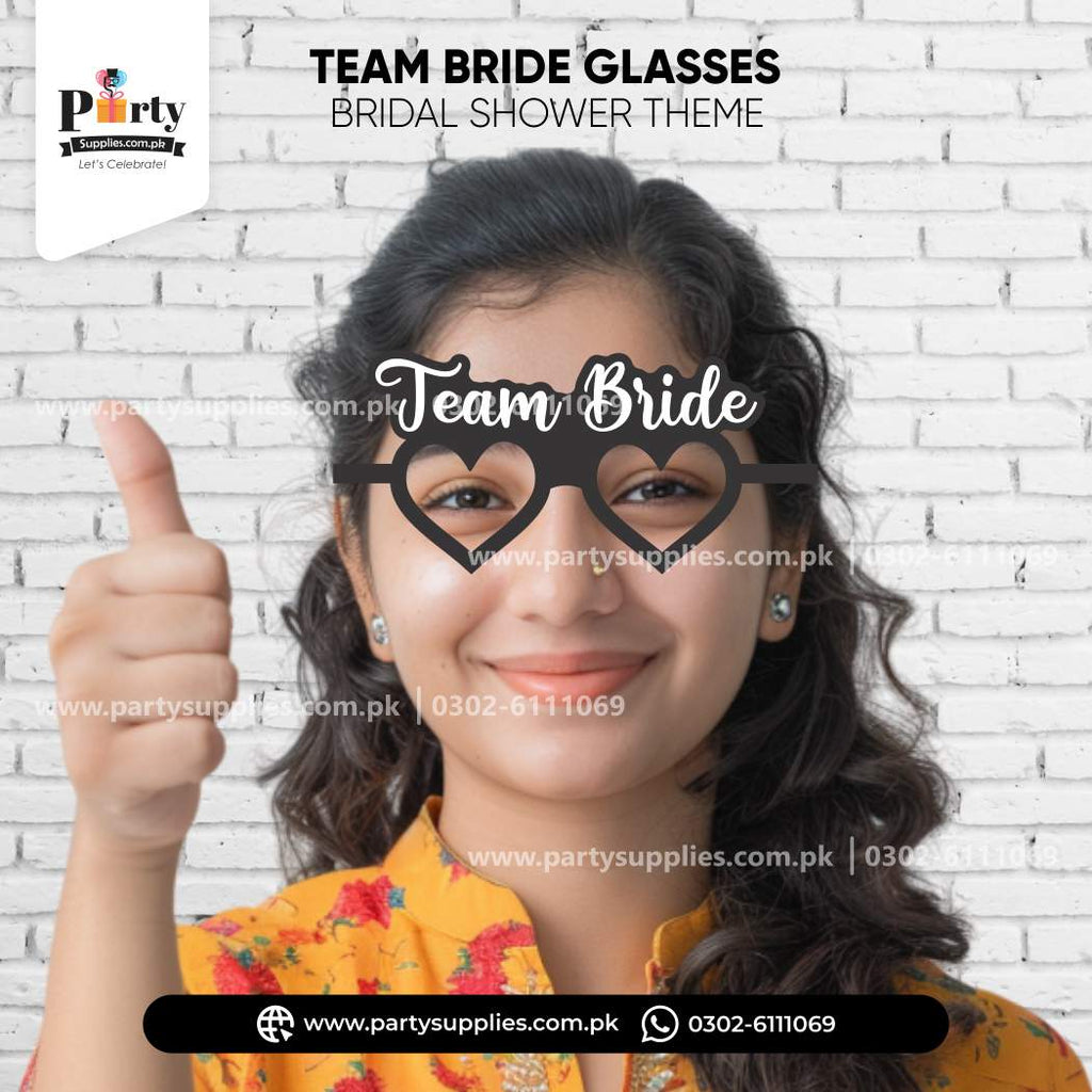 Team Bride Glasses – Bridal Shower & Bachelorette Party Fun Accessory