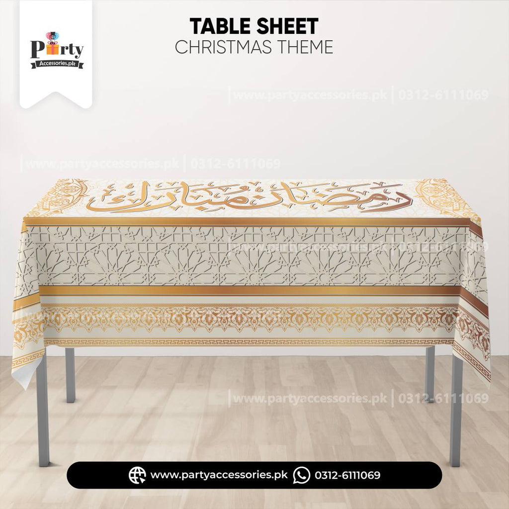 Ramadan Mubarak Table Cover – Elegant Islamic Table Decoration