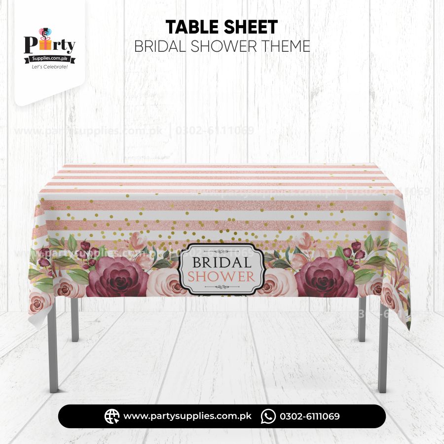 Bridal Shower Table Cover – Elegant Party Table Decoration Sheet
